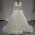 Fatory Price Long Sleeve Top Beading Wedding Dress Bridal Gown